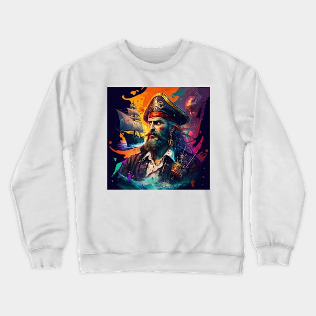 Living Life in Colour Series - Pirate Crewneck Sweatshirt by AICreateWorlds